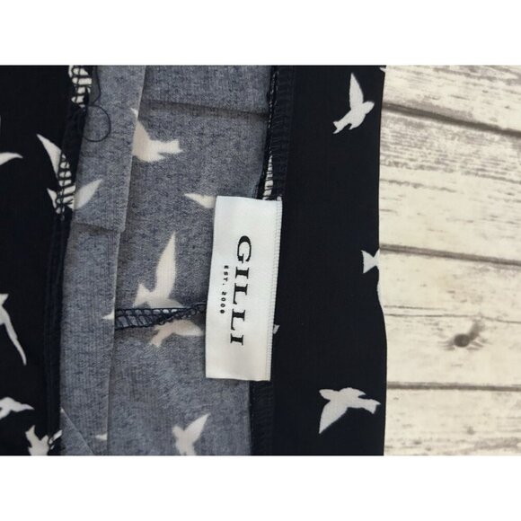 NEW Gilli Navy Blue Bird Pattern Slinky Skirt Size M Pull On Stretch Stichfix - Picture 6 of 10